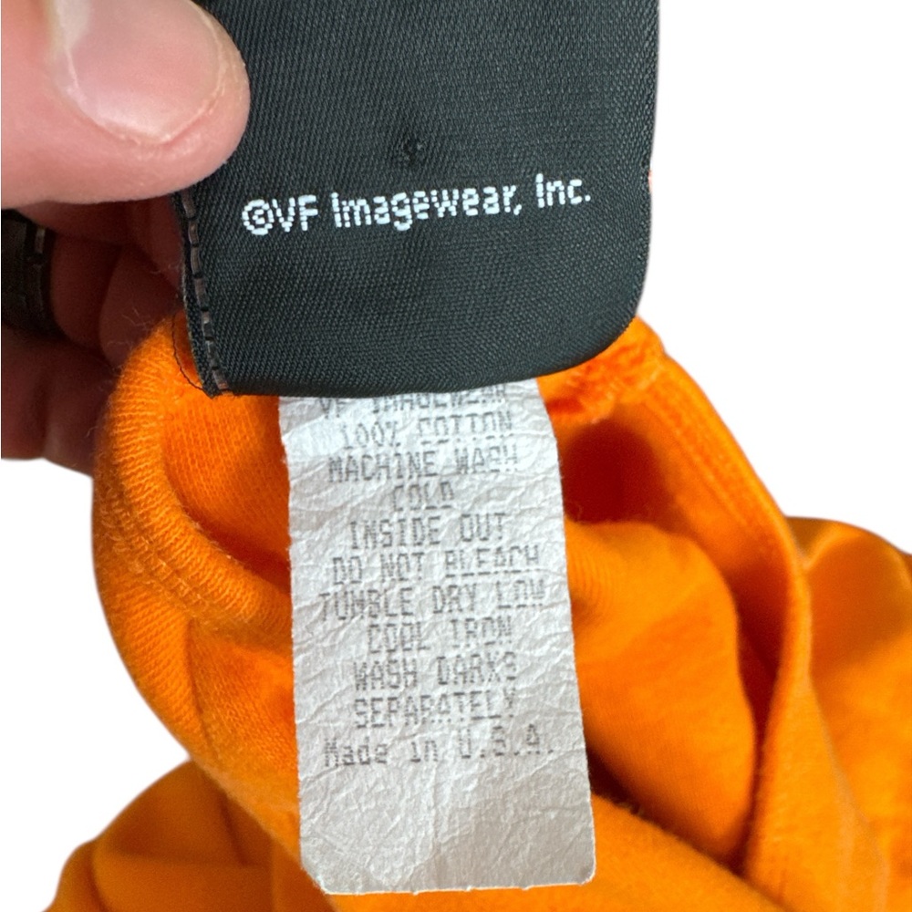 Vintage Harley Davidson Women’s Orange Top/Shirt‎ Size L USA Made Stl Mo Harley - Picture 8 of 8